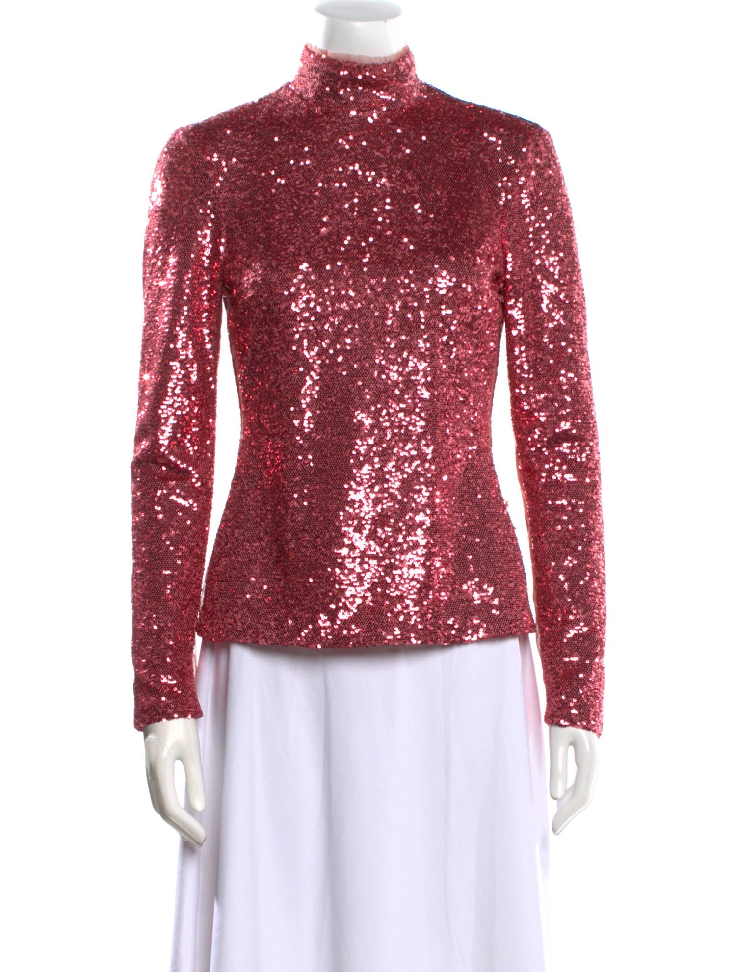 Cinq à Sept Mock Neck Long Sleeve Blouse