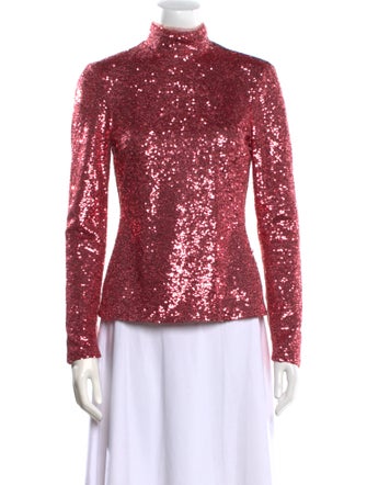 Cinq à Sept Mock Neck Long Sleeve Blouse