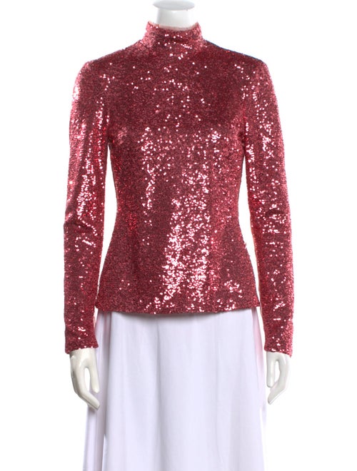 Cinq à Sept Mock Neck Long Sleeve Blouse