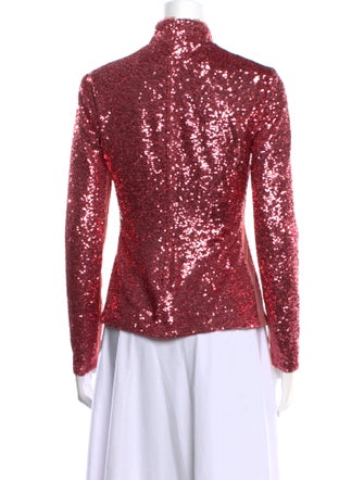 Cinq à Sept Mock Neck Long Sleeve Blouse