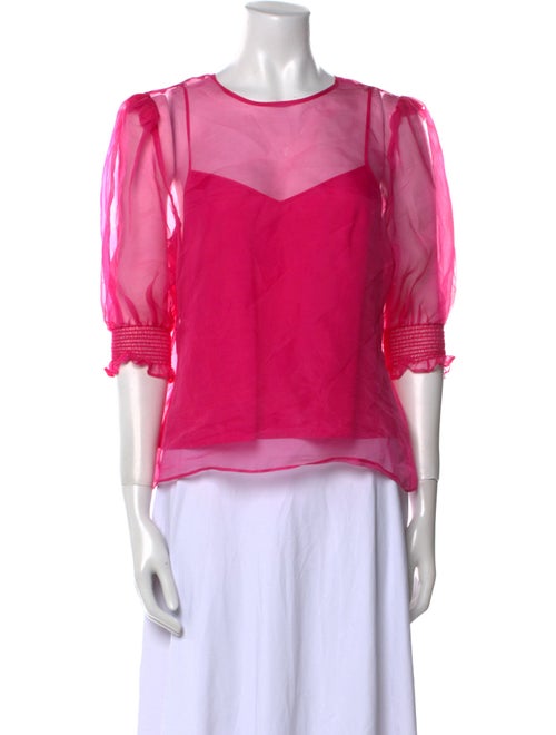 Cinq à Sept Silk Bateau Neckline Blouse