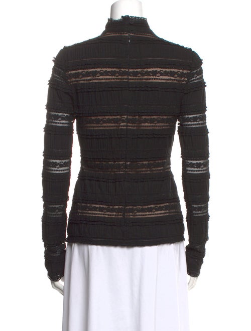 Cinq à Sept Striped Mock Neck Sweatshirt