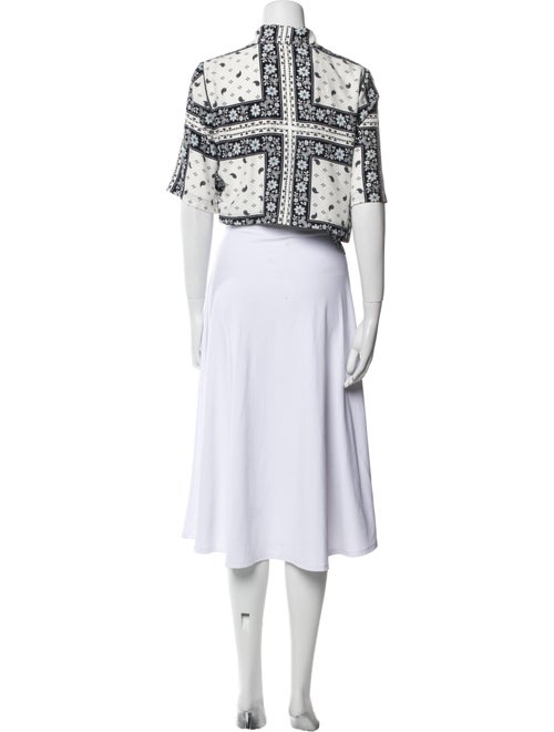 Cinq à Sept Silk Floral Print Crop Top