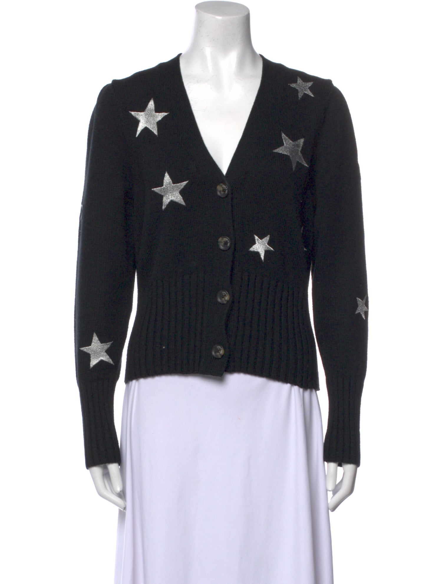 Cinq à Sept Printed V-Neck Sweater