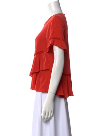 Cinq à Sept Silk Scoop Neck Blouse