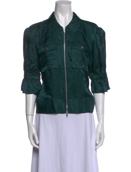 Cinq à Sept Three-Quarter Sleeve Button-Up Top