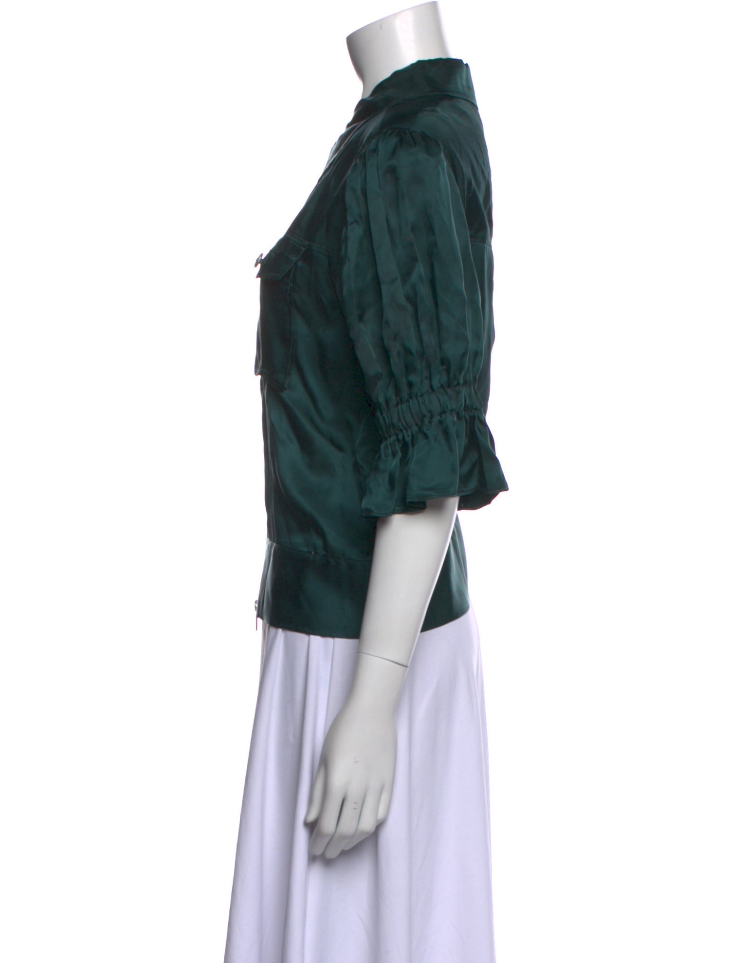 Cinq à Sept Three-Quarter Sleeve Button-Up Top