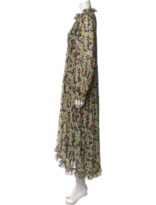 Cinq à Sept Floral Print Long Dress
