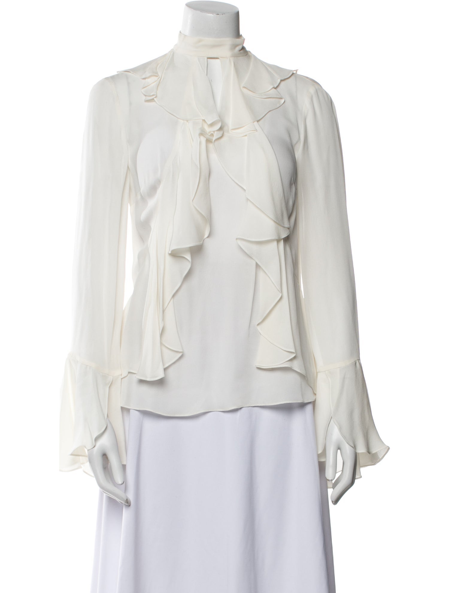 Cinq à Sept Silk Mock Neck Blouse