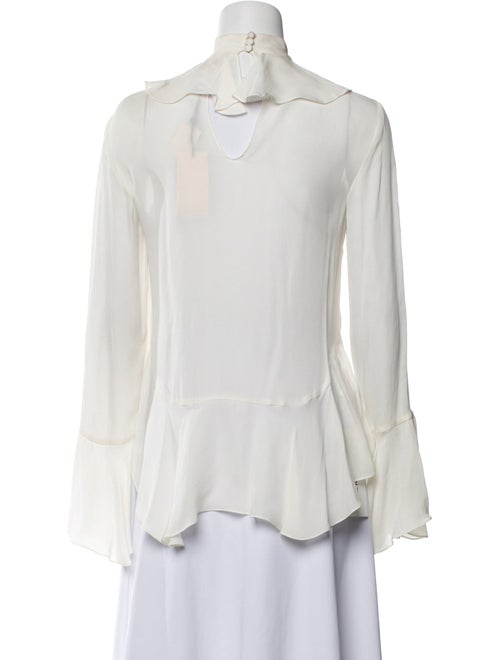 Cinq à Sept Silk Mock Neck Blouse