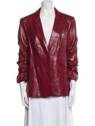 Cinq à Sept Faux Leather Blazer