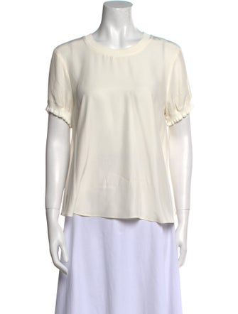 Cinq à Sept Silk Scoop Neck Blouse