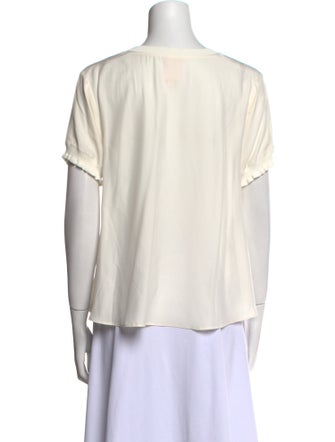 Cinq à Sept Silk Scoop Neck Blouse