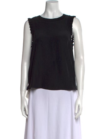 Cinq à Sept Silk Scoop Neck Top