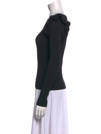 Cinq à Sept Scoop Neck Long Sleeve Top