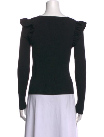 Cinq à Sept Scoop Neck Long Sleeve Top