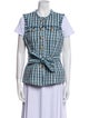 Cinq à Sept Plaid Print Vest