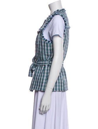 Cinq à Sept Plaid Print Vest