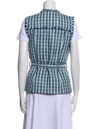 Cinq à Sept Plaid Print Vest