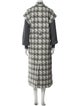 Cinq à Sept Houndstooth Print Faux Fur Coat