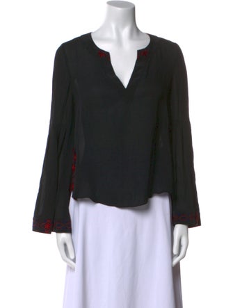 Cinq à Sept Silk V-Neck Blouse