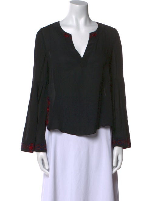 Cinq à Sept Silk V-Neck Blouse