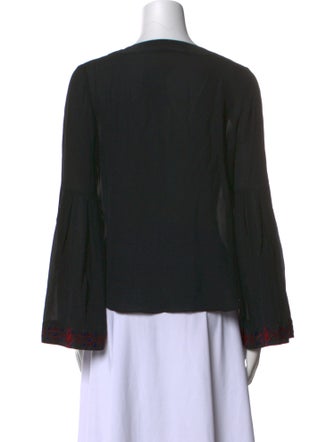 Cinq à Sept Silk V-Neck Blouse