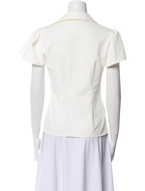 Cinq à Sept V-Neck Short Sleeve Blouse