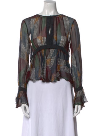 Cinq à Sept Silk Printed Blouse