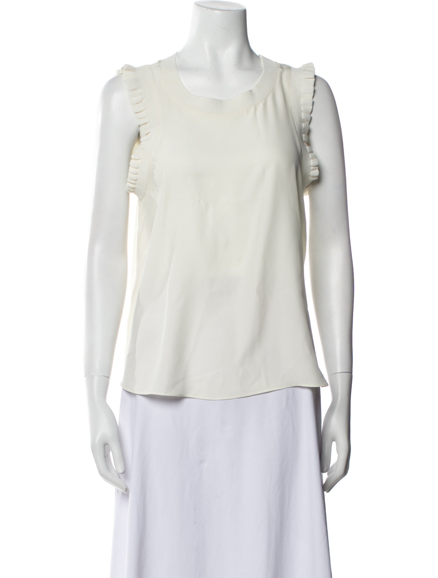 Cinq à Sept Silk Scoop Neck Top