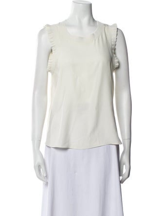 Cinq à Sept Silk Scoop Neck Top