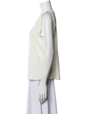 Cinq à Sept Silk Scoop Neck Top