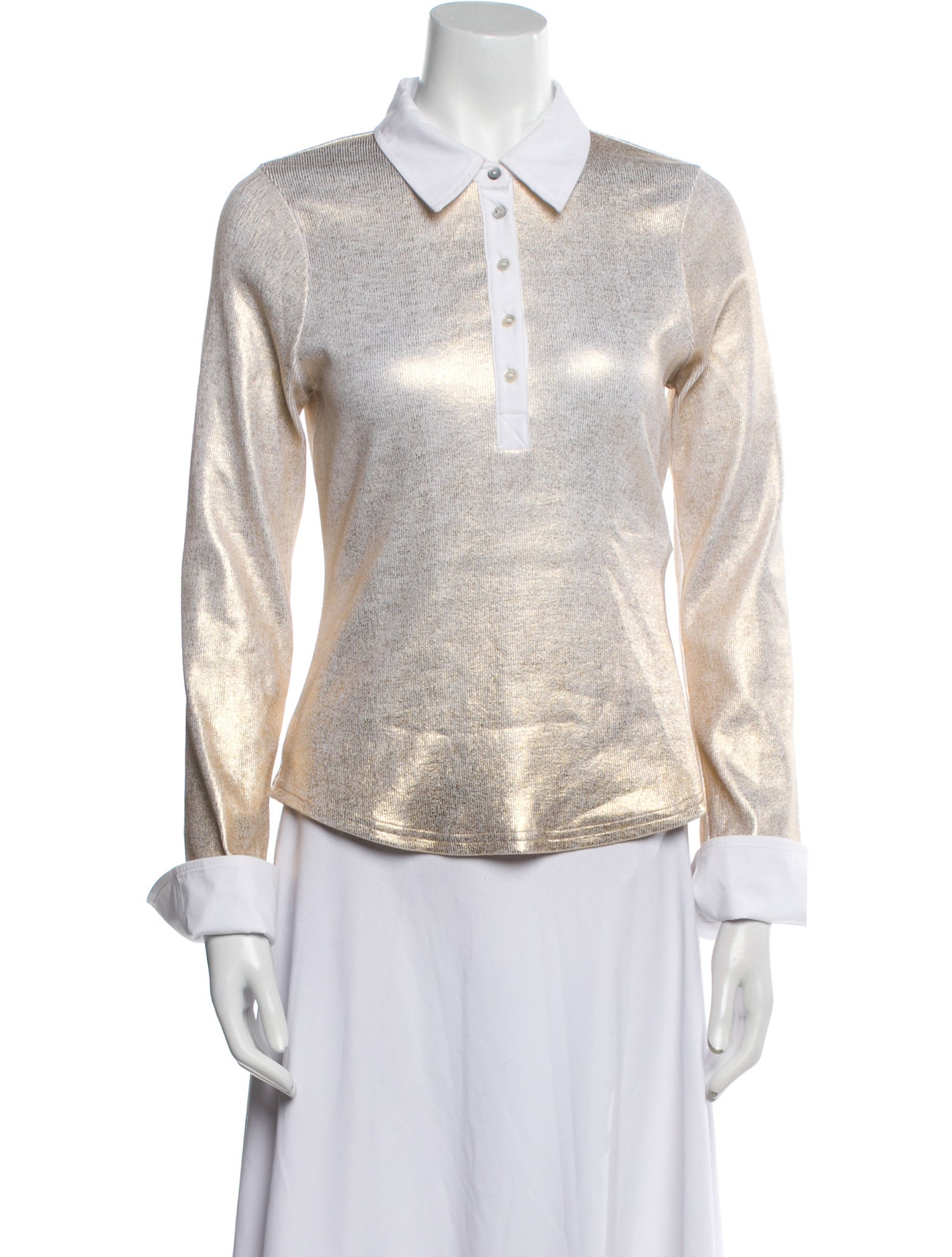 Cinq à Sept Long Sleeve Button-Up Top