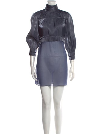 Cinq à Sept Mock Neck Mini Dress