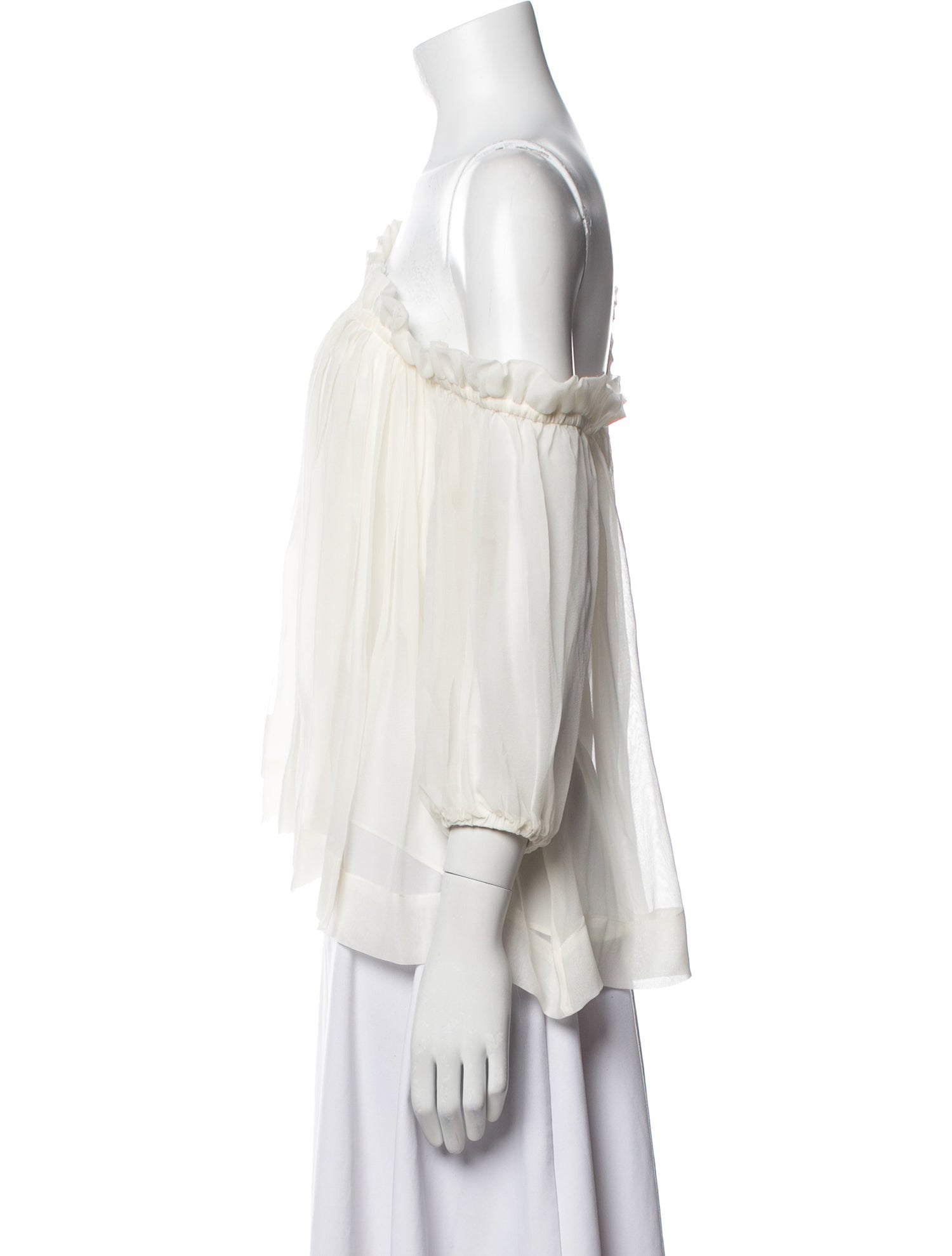 Cinq à Sept Silk One-Shoulder Crop Top