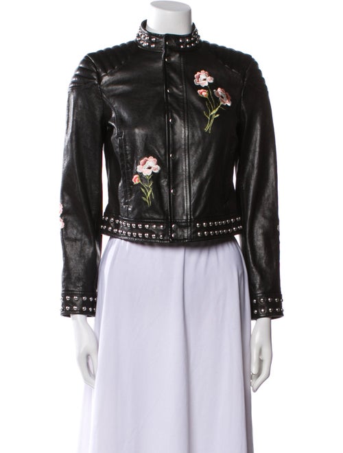 Cinq à Sept Leather Biker Jacket