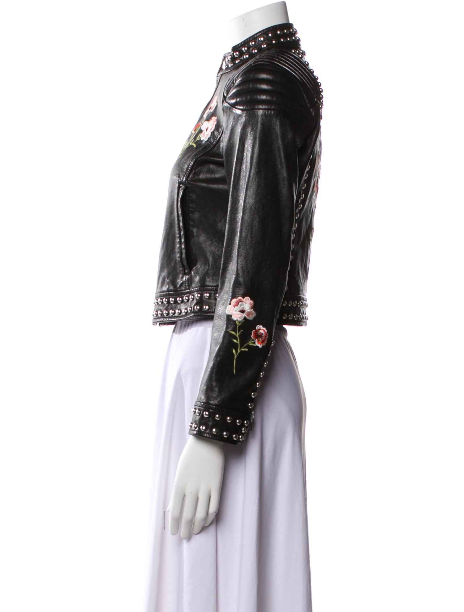 Cinq à Sept Leather Biker Jacket