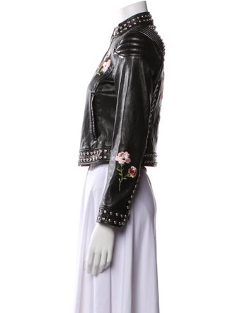 Cinq à Sept Leather Biker Jacket