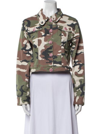 Cinq à Sept Patterned Biker Jacket