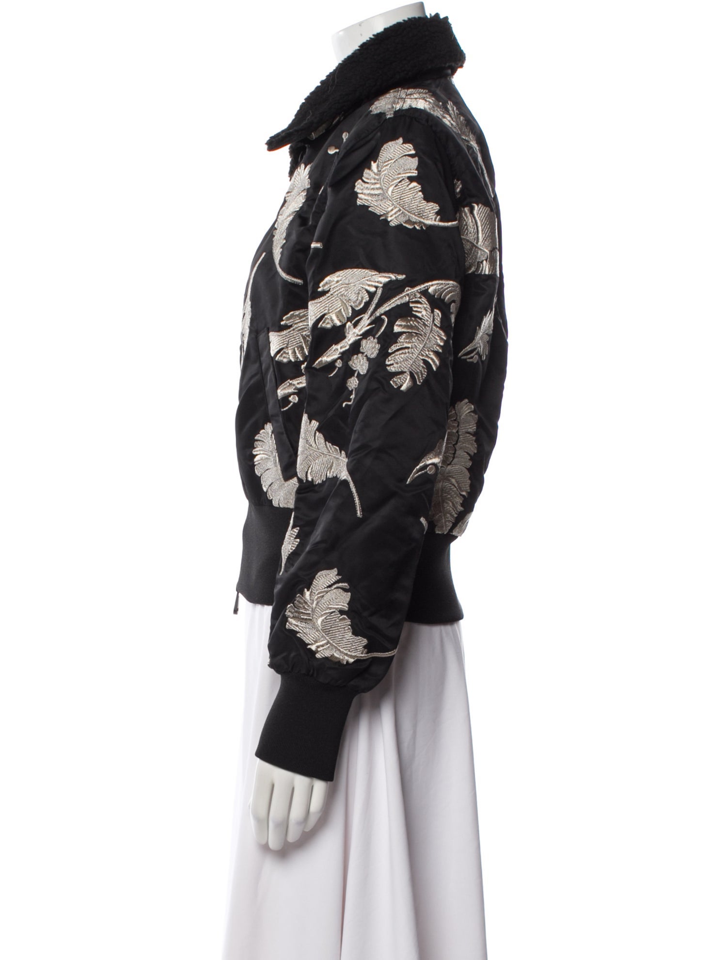 Cinq à Sept Nylon Printed Bomber Jacket