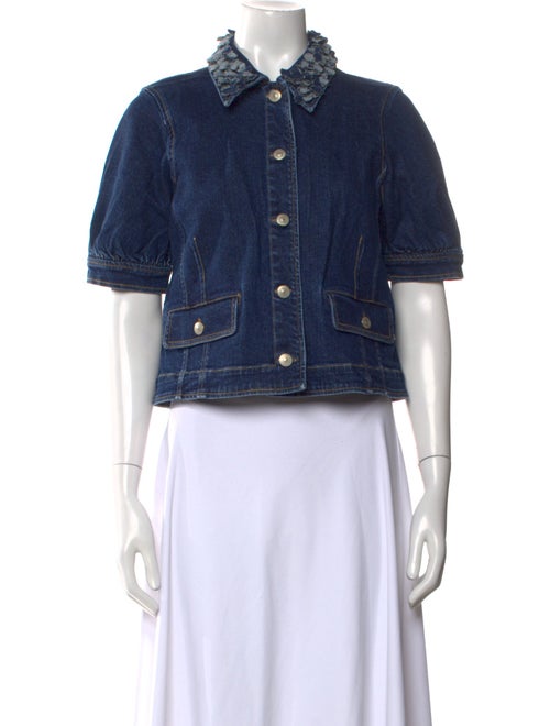 Cinq à Sept Short Sleeve Crop Top