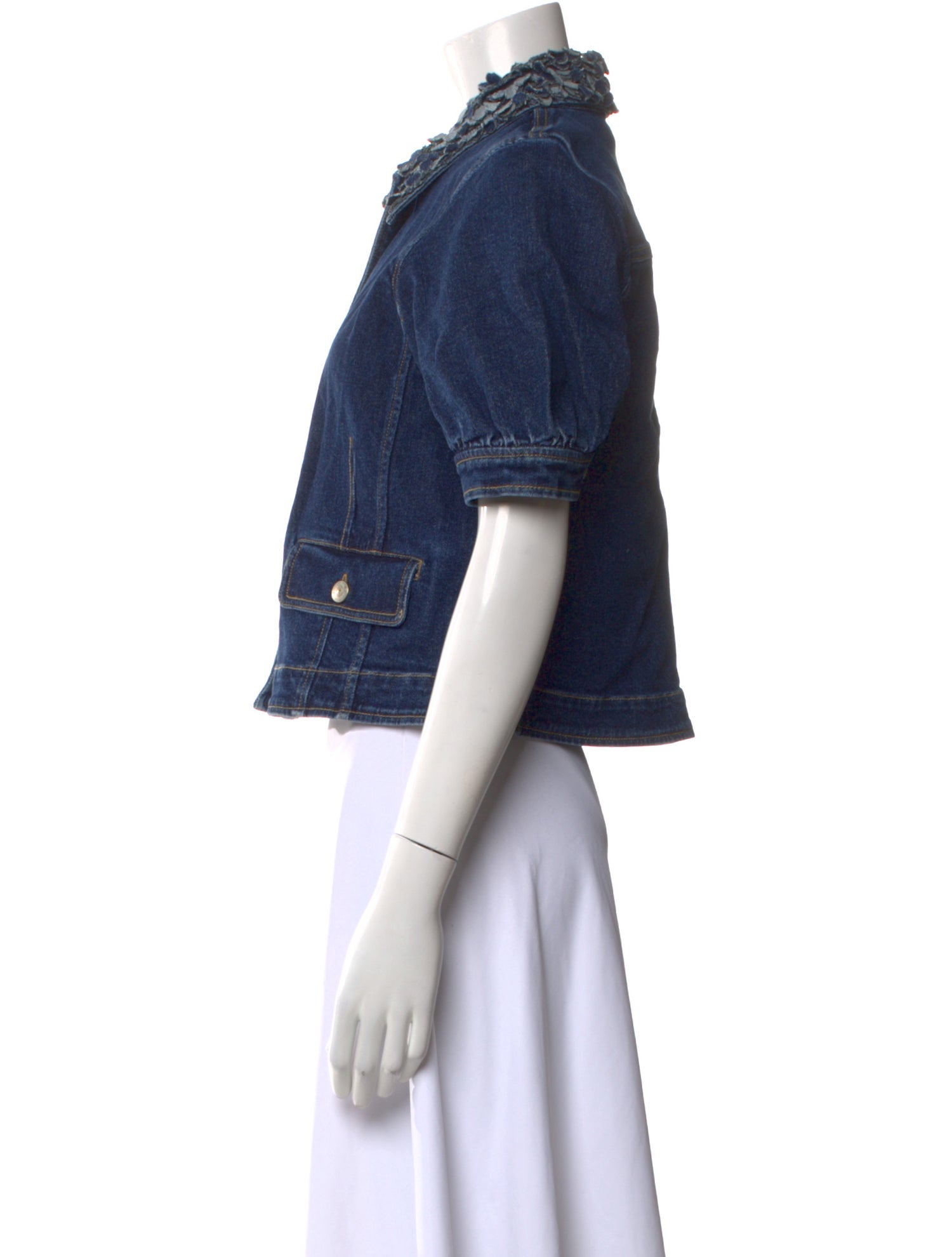 Cinq à Sept Short Sleeve Crop Top