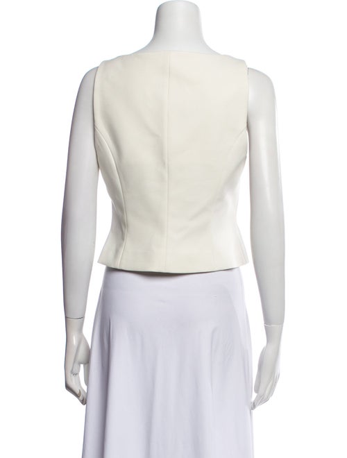 Cinq à Sept Square Neckline Sleeveless Crop Top