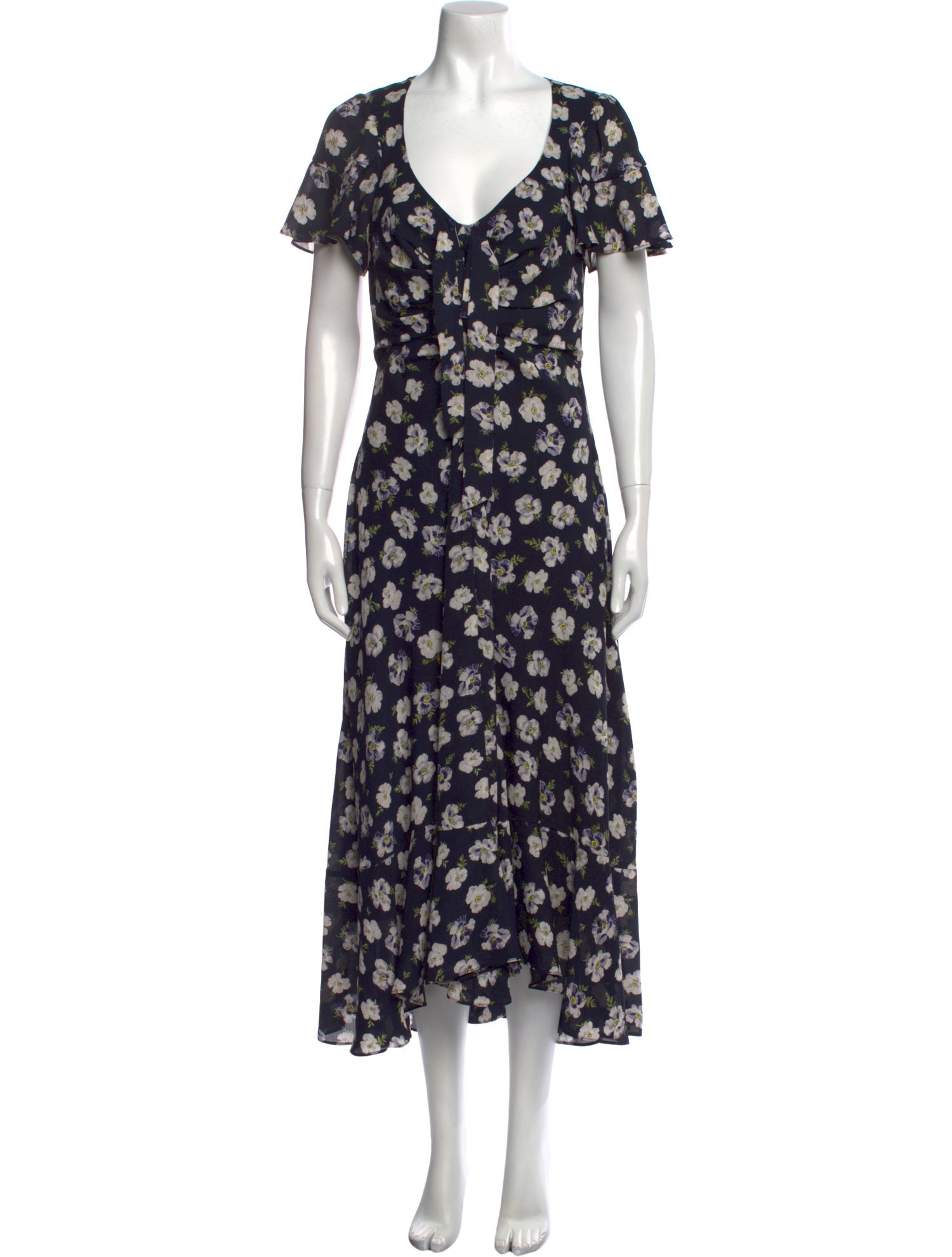 Cinq à Sept Floral Print Long Dress