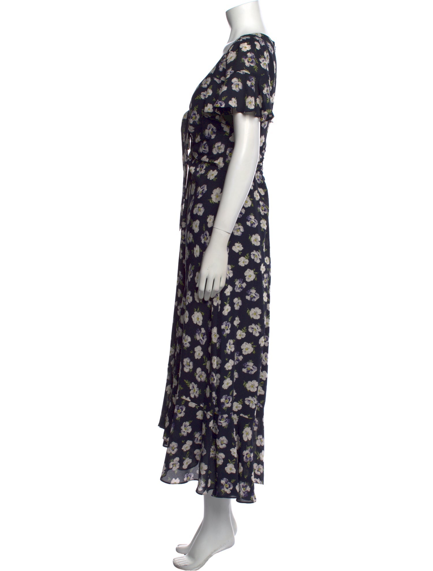 Cinq à Sept Floral Print Long Dress
