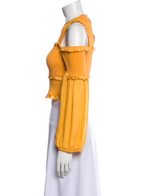 Cinq à Sept Silk Crew Neck Crop Top