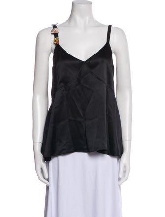 Cinq à Sept Silk V-Neck Top