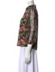 Cinq à Sept Floral Print Mock Neck Blouse