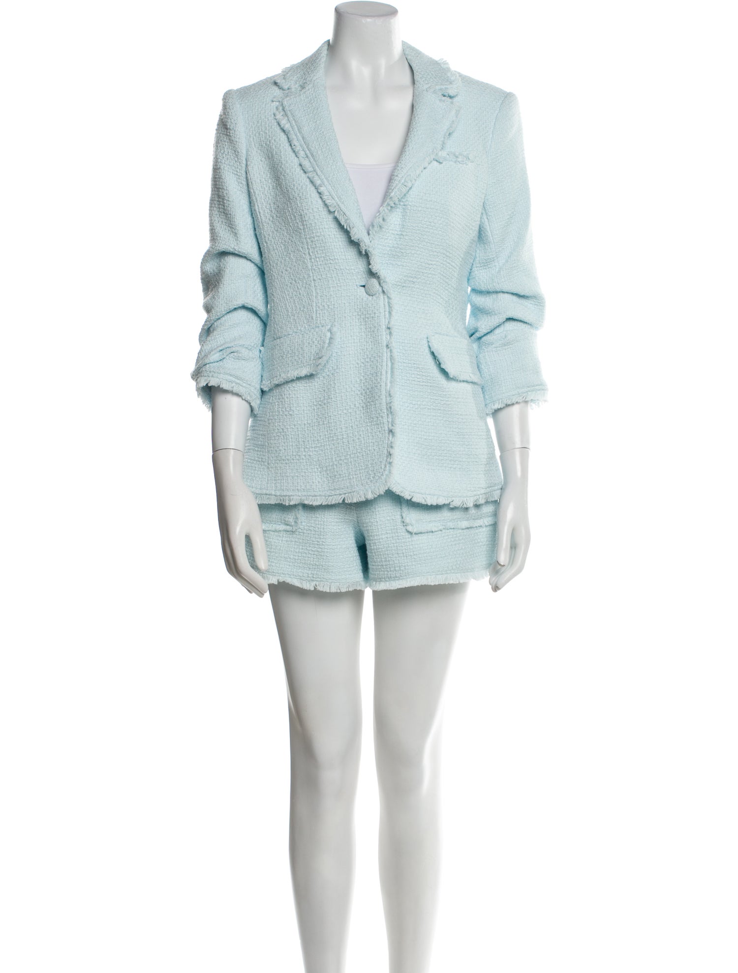 Cinq à Sept Raw-Edge Trim Short Set