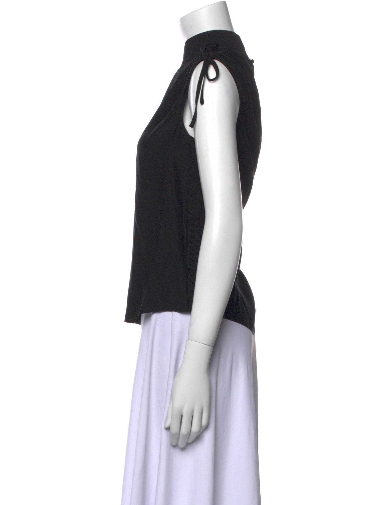 Cinq à Sept Silk Mock Neck Top